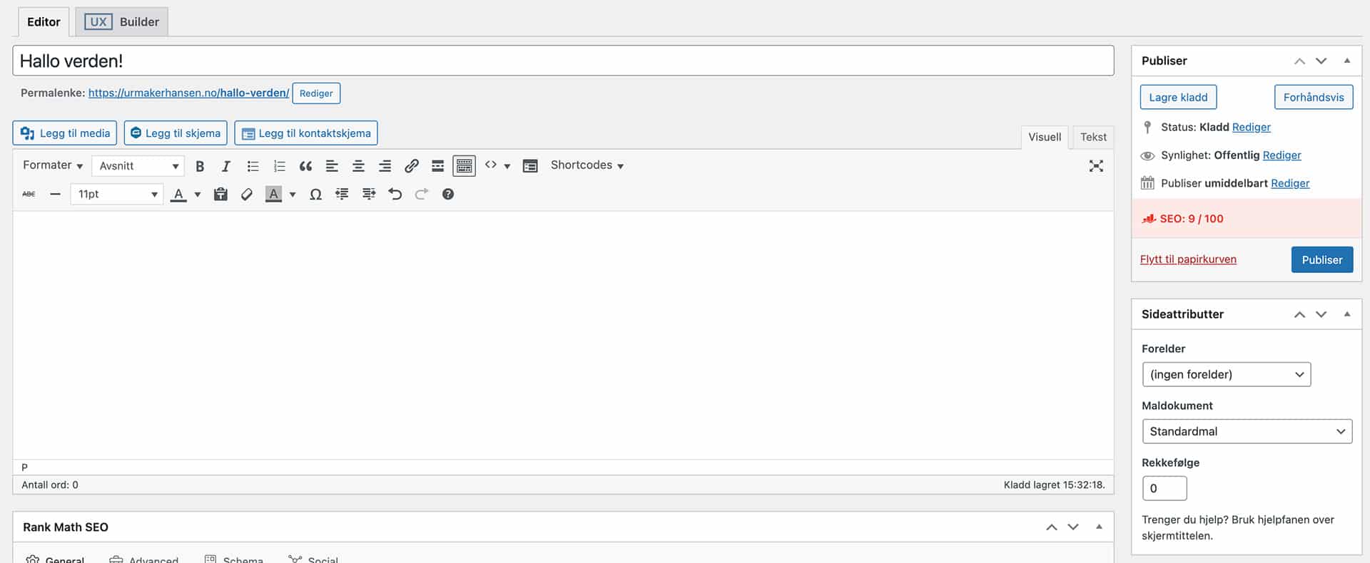 classic editor hos wordpress